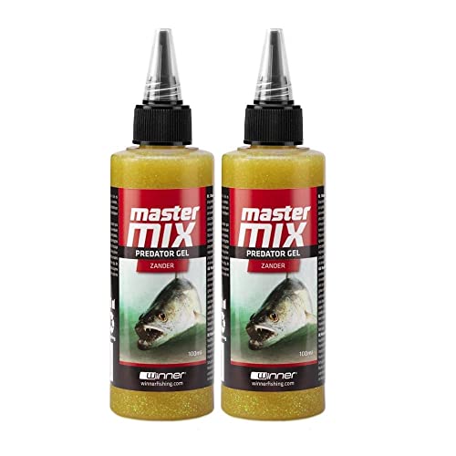 Tandem Baits 2-er Pack Master Mix Predator Lockstoff-Gel für Zander, Effektives Angelzubehör-Set, Lockmittel für Spinnköder und Tote Angelköder, Fischlockstoff zum Angeln auf Zander 100 ml von Tandem Baits