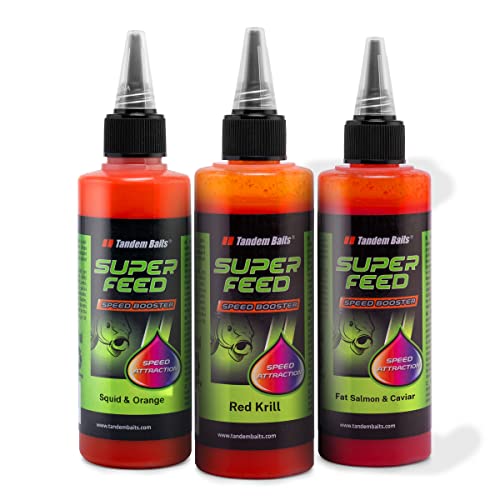 Tandem Baits 3-er Set SuperFeed Speed Booster Fish Flavour Mix Karpfen | Karpfen Angeln ohne Mühe | Köder zum Große-Fische-Angeln | Karpfenzubehör für Profis & Hobby-Angler 100 ml Tandem Baits 3-er Set SuperFeed Speed Booster Fish Flavour Mix Karpfen | Karpfen Angeln ohne Mühe | Köder zum Große-Fische-Angeln | Karpfenzubehör für Profis & Hobby-Angler 100 ml von Tandem Baits