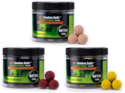 Tandem Baits 3er-Pack SuperFeed Pure Wafters FSL Flavour Mix | Karpfen Angeln ohne Mühe | Köder Große-Fische-Angeln | Karpfenzubehör Profis & Hobby-Angler 15 mm 70g Tandem Baits 3er-Pack SuperFeed Pure Wafters FSL Flavour Mix | Karpfen Angeln ohne Mühe | Köder Große-Fische-Angeln | Karpfenzubehör Profis & Hobby-Angler 15 mm 70g von Tandem Baits