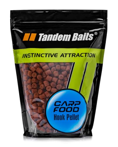 Tandem Baits Carp Feed Hook Pellet Erdmandel | Karpfen-Pellets | Karpfen Angeln ohne Mühe | Köder zum Große-Fische-Angeln | Karpfenzubehör für Profis & Hobby-Angler | Angelfutter 12 mm 1 kg von Tandem Baits