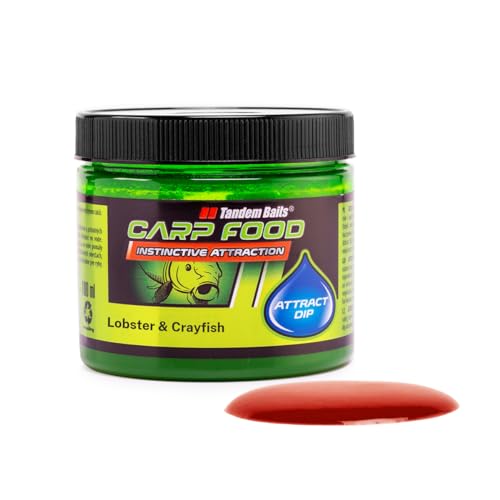Tandem Baits Carp Food Attract Dip Hummer & Krebs, Karpfen Angeln ohne Mühe, Köder zum Große-Fische-Angeln, Karpfenzubehör für Profis & Hobby-Angler 100 ml Tandem Baits Carp Food Attract Dip Hummer & Krebs, Karpfen Angeln ohne Mühe, Köder zum Große-Fische-Angeln, Karpfenzubehör für Profis & Hobby-Angler 100 ml von Tandem Baits