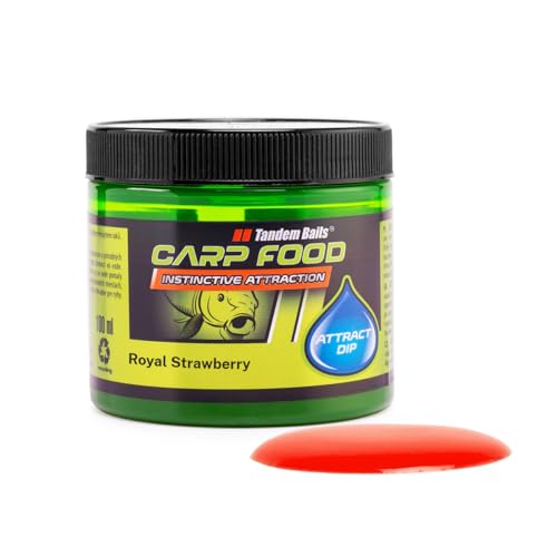 Tandem Baits Carp Food Attract Dip Perfekte Erdbeere, Karpfen Angeln ohne Mühe, Köder zum Große-Fische-Angeln, Karpfenzubehör für Profis & Hobby-Angler 100 ml Tandem Baits Carp Food Attract Dip Perfekte Erdbeere, Karpfen Angeln ohne Mühe, Köder zum Große-Fische-Angeln, Karpfenzubehör für Profis & Hobby-Angler 100 ml von Tandem Baits