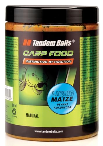 Tandem Baits Carp Food Liquid Maize Natur, Karpfen Angeln ohne Mühe, Köder zum Große-Fische-Angeln, Karpfenzubehör für Profis & Hobby-Angler 1000ml von Tandem Baits