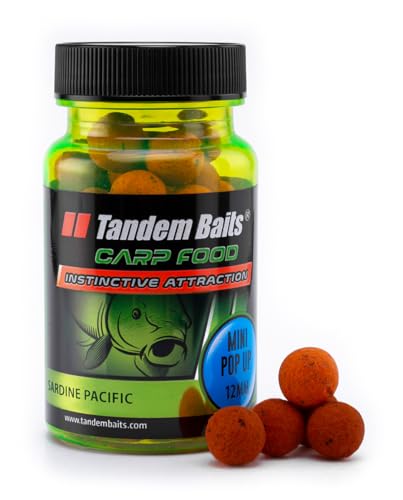 Tandem Baits Carp Food Perfection Mini Pop-Up Pazifische Sardine | Karpfen-Pop-Ups | Karpfen Angeln ohne Mühe | Köder zum Große-Fische-Angeln | Karpfenzubehör für Profis & Hobby-Angler 12 mm 30 g von Tandem Baits