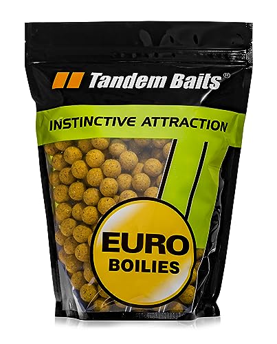 Tandem Baits Euro Boilies Banane | Karpfen Angeln ohne Mühe | Köder zum Große-Fische-Angeln | Karpfenzubehör für Profis & Hobby-Angler 16 mm 1 kg von Tandem Baits