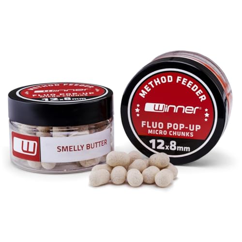 Tandem Baits Method Feeder Fluo Pop-Up Micro Chunks Ranzige Butter, Karpfen-Pop-Ups Dumbells, Karpfen Angeln ohne Mühe, Köder zum Große-Fische-Angeln, Karpfenzubehör für Profis Hobby-Angler 20 g Tandem Baits Method Feeder Fluo Pop-Up Micro Chunks Ranzige Butter, Karpfen-Pop-Ups Dumbells, Karpfen Angeln ohne Mühe, Köder zum Große-Fische-Angeln, Karpfenzubehör für Profis Hobby-Angler 20 g von Tandem Baits