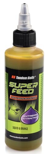 Tandem Baits SuperFeed Diffusion Booster Squid & Orange Karpfen | Karpfen Angeln ohne Mühe | Köder zum Große-Fische-Angeln | Karpfenzubehör für Profis & Hobby-Angler 100 ml von Tandem Baits