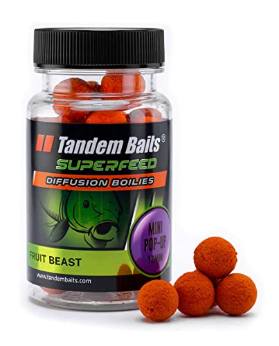 Tandem Baits SuperFeed Diffusion Mini Pop-Up Fruit Beast Karpfen-Pop-Ups, Karpfen Angeln ohne Mühe, Köder zum Große-Fische-Angeln, Karpfenzubehör für Profis & Hobby-Angler 12 mm 30 g Tandem Baits SuperFeed Diffusion Mini Pop-Up Fruit Beast Karpfen-Pop-Ups, Karpfen Angeln ohne Mühe, Köder zum Große-Fische-Angeln, Karpfenzubehör für Profis & Hobby-Angler 12 mm 30 g von Tandem Baits