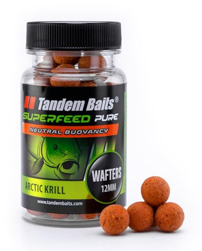 Tandem Baits SuperFeed Pure Wafters Artic Krill | Karpfen Angeln ohne Mühe | Boilies Köder Große-Fische-Angeln | Karpfenzubehör Profis & Hobby-Angler 12 mm 30 g von Tandem Baits