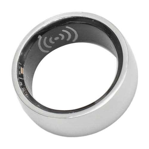 Smart Ring Gesundheits Tracker, Fitness Tracker Ring mit App, Schrittzähler Smart Ring, Keramikmaterial, IP68 Wasserdicht, 7 Tage Akkulaufzeit, für IOS und (Größe 12) von Tangxi