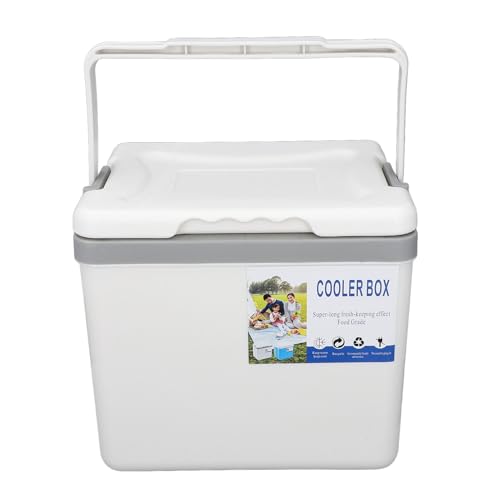 Tragbare Kühlbox, 6 L Faltbarer Griff, Leicht zu Reinigende Isolierte Kühlbox für Zuhause (White) von Tangxi