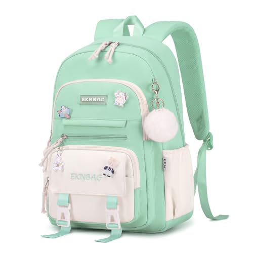 Tanou Schulrucksack Mädchen Teenager Schulranzen Kinder, Große Kapazität Schulrucksack für Mädchen der 3. bis 7. Klasse, Leichter Nylon Schultasche Kawaii für Schule Reisen Lässige, Grün Tanou Schulrucksack Mädchen Teenager Schulranzen Kinder, Große Kapazität Schulrucksack für Mädchen der 3. bis 7. Klasse, Leichter Nylon Schultasche Kawaii für Schule Reisen Lässige, Grün von Tanou