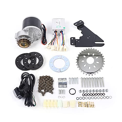 Taozhiyy E-Bike Conversion Kit, 36V 350W Elektrofahrrad Umbausatz Kit inkl Bürstenloser Motor, Controller, Kette, Gasgriff, Elektro Fahrrad Conversion Twist Kit für die Meisten Fahrradräder von Taozhiyy