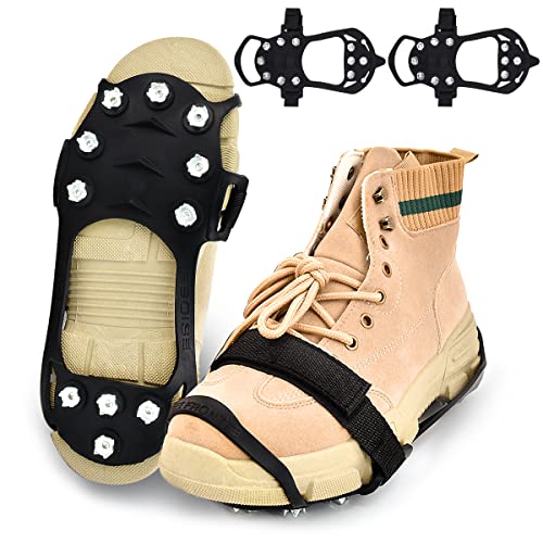 Spikes für Schuhe, Taozoey Steigeisen mit 11 Zähnen, Schuhspikes, Anti Rutsch Schuhspikes, Schuhkrallen, für Winter Outdoor-Sport und Bergsteigen, Ice Grips für Damen,Herren und Kinder Spikes für Schuhe, Taozoey Steigeisen mit 11 Zähnen, Schuhspikes, Anti Rutsch Schuhspikes, Schuhkrallen, für Winter Outdoor-Sport und Bergsteigen, Ice Grips für Damen,Herren und Kinder von Taozoey
