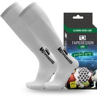 TAPEDESIGN Allround Socks lange Antirutschsocken weiß von TapeDesign