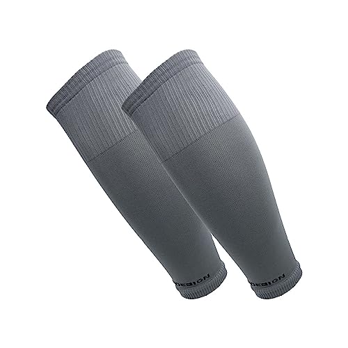 TAPEDESIGN - "TUBES" 1 Paar Fußball Stutzen (ohne Socken) Grau für Damen, Herren & Kinder - Fussball Sleeves für Schienbeinschoner - Fussball-Stutzen Knie lang - Fußball-Strümpfe (One-Size) von Tapedesign