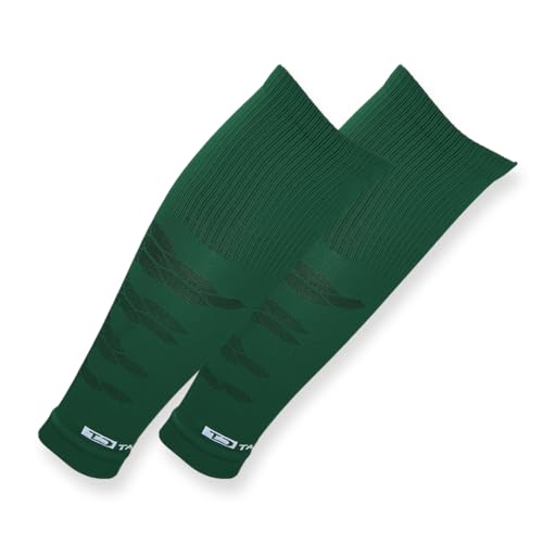 Tapedesign - "TUBES PRO 1 Paar Fußball Stutzen (ohne Socken) Grün für Damen, Herren & Kinder - Fussball Sleeves für Schienbeinschoner - Fussball-Stutzen Knie lang - Fußball-Strümpfe (One-Size) von Tapedesign