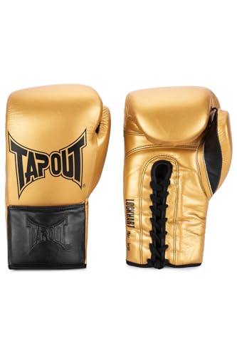 Tapout Boxhandschuhe aus Leder (1 Paar) Lockhart, Gold/Black, 10 oz L, 960011 von Tapout