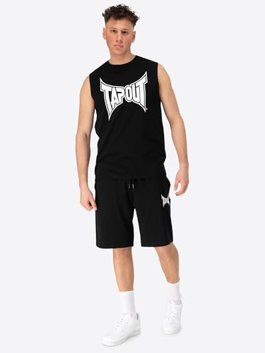 Tapout Herren ärmelloses T-Shirt & Shorts Set normale Passform DIEGO, Black, L von Tapout