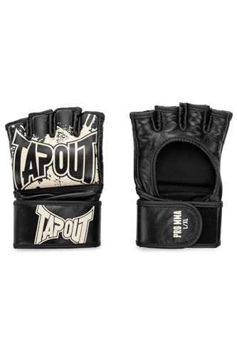 Tapout MMA Pro Fight Handschuhe aus Leder (1 Paar) PRO MMA, Black/Ecru, M, 960005 von Tapout