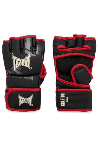 Tapout MMA-Trainingshandschuhe aus Kunstleder (1 Paar) Crafton, Black/Red/Ecru, M, 960004 von Tapout