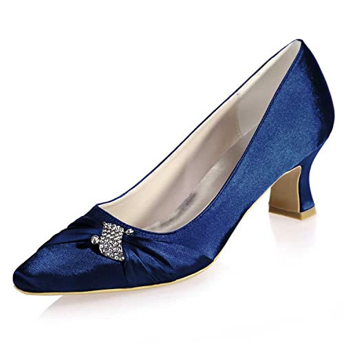 TarfiC Damen Hochhackige Pumps Absätzen, Strass formelle Sandalen, Slip-On Klassische, komfortable Schuhe für Büro, Hochzeiten formelle Anlässe von TarfiC