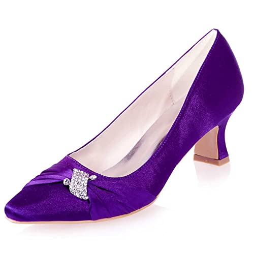 TarfiC Damen Hochhackige Pumps Absätzen, Strass formelle Sandalen, Slip-On Klassische, komfortable Schuhe für Büro, Hochzeiten formelle Anlässe von TarfiC