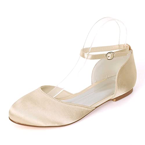 TarfiC Frauen Ballerina-Flats aus Satin mit Runde Zehe, Bequeme und Weiche Schuhe für Damen mit Schnallenschließe für Kleidung TarfiC Frauen Ballerina-Flats aus Satin mit Runde Zehe, Bequeme und Weiche Schuhe für Damen mit Schnallenschließe für Kleidung von TarfiC