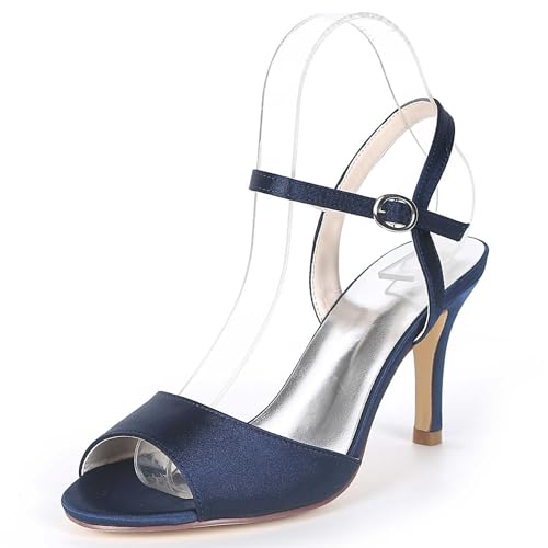 TarfiC Hochabsätze für Frauen mit Offenem Zehen - Kittenheels, Niedrige Absätze, Kleid Schuhe für Frauen, Schnallen-Hochzeitsheels Brautkleid-Pumps von TarfiC