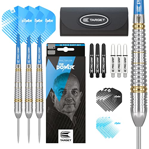 Phil Taylor 22G Steel Tip Darts Set - Accessories Gift Pack von Target Darts