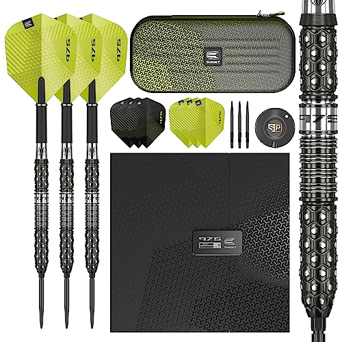 Target Darts 975 01 24 g 97,5% Wolfram Swiss Point Dart-Set mit Stahlspitze 24G Dartset, schwarz/grün, 24gr von Target Darts