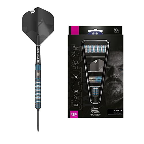 Target Darts Adrian Lewis Schwarze Edition 90% Wolfram Swiss Point Steeldarts-Set Dartpfeile (24 gr) von Target Darts