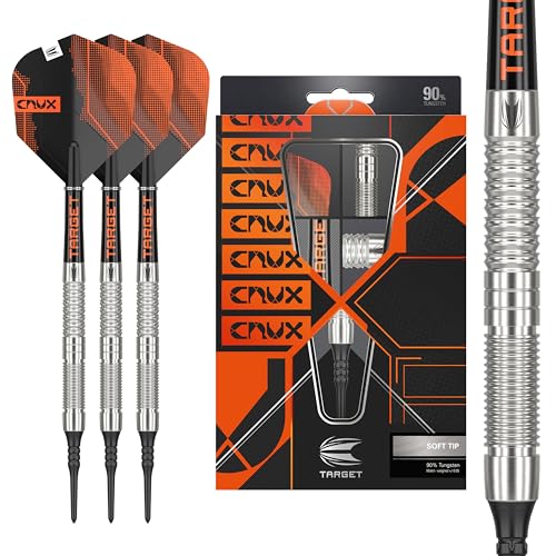 Target Darts Crux 10 20G 90% Wolfram Soft Tip Dart Satz von Target Darts