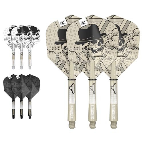 Target Darts Dimitri Van Den Bergh Ink Design No.6 Dartflüge & Zwischenbericht (41mm) Schäfte Vorbauten - 3er Pack von Target Darts