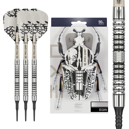 Target Darts EXO Edition 90% Tungsten Soft Tip Darts Set - EXO 10 22g - Soft Tip Dart Set, Pixel Tip Darts mit Pro Grip Schäften und No.6 Flights von Target Darts