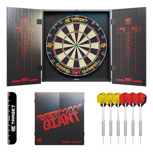 Target Darts Gabriel Clemens Cabinet & Dartboard Set | Schrank-Set für Dartscheibe in Spielerausführung mit 2 Sets Steel-Dart-Dartpfeilen, Score-Charts, Wurf-Standardlinie für Wettbewerbe Target Darts Gabriel Clemens Cabinet & Dartboard Set | Schrank-Set für Dartscheibe in Spielerausführung mit 2 Sets Steel-Dart-Dartpfeilen, Score-Charts, Wurf-Standardlinie für Wettbewerbe von Target Darts