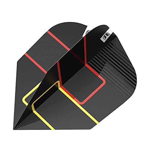 Target Darts - Gabriel Clemens Schwarze 80 Pro Ultra No.6 Dart Flights, Schwarz, Gelb und Rot Target Darts - Gabriel Clemens Schwarze 80 Pro Ultra No.6 Dart Flights, Schwarz, Gelb und Rot von Target Darts