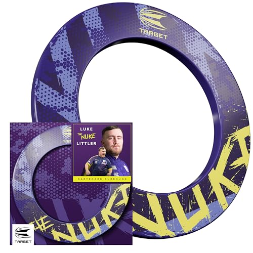 Target Darts Luke Littler Dartboard Surround | The Nuke Dart Board Schutzring, kompatibel mit Allen Steeldarts Dartscheiben, lila & gelbe Dart Surrounds, einfach installierende Wandschutz Außenringe Target Darts Luke Littler Dartboard Surround | The Nuke Dart Board Schutzring, kompatibel mit Allen Steeldarts Dartscheiben, lila & gelbe Dart Surrounds, einfach installierende Wandschutz Außenringe von Target Darts