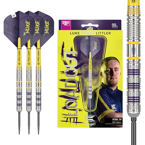 Target Darts Luke Littler Loadout Steel Tip Swiss Point Darts, 90% Tungsten Dart, 23G | Steel Tip Dart Set, Player Edition Swiss Points Dart-Sets mit Werkzeug, Pro Grip Shafts & No.2 Flights Target Darts Luke Littler Loadout Steel Tip Swiss Point Darts, 90% Tungsten Dart, 23G | Steel Tip Dart Set, Player Edition Swiss Points Dart-Sets mit Werkzeug, Pro Grip Shafts & No.2 Flights von Target Darts