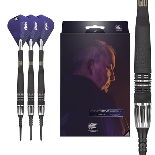 Target Darts Phil Taylor Power 9-Five Gen 10 20G 95% Wolfram Soft Tip Dart Satz von Target Darts