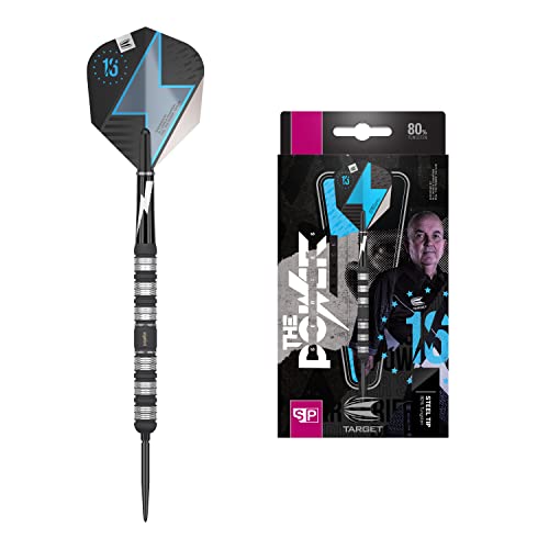 Target Darts Phil Taylor Power Series Schwarze Wolfram Swiss Point Steeldarts-Set Dartpfeile (23 gr) von Target Darts