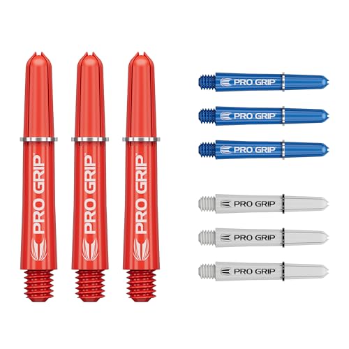 Target Darts Pro Grip Shafts - 9er Set | 3 Farben, Blau/Weiß/Rot | Kurz, 34mm | Dartstiele, Professionelles Dartzubehör, 2BA Shaft Multipack mit Ringen Target Darts Pro Grip Shafts - 9er Set | 3 Farben, Blau/Weiß/Rot | Kurz, 34mm | Dartstiele, Professionelles Dartzubehör, 2BA Shaft Multipack mit Ringen von Target Darts