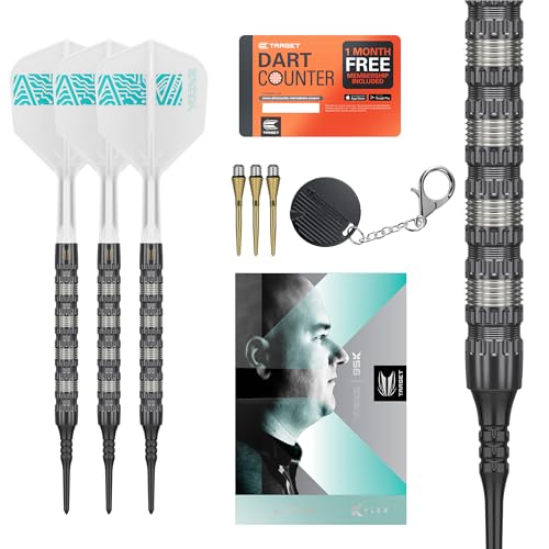 Target Darts Rob Cross 95K Soft Tip 95% Tungsten Dart Set, 18G | Voltage Player-Edition Darts Set with Pixel Tips, K-Flex Flights, Soft Tip Electronic Darts Set Target Darts Rob Cross 95K Soft Tip 95% Tungsten Dart Set, 18G | Voltage Player-Edition Darts Set with Pixel Tips, K-Flex Flights, Soft Tip Electronic Darts Set von Target Darts