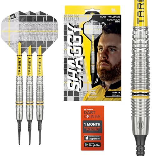 Target Darts Scott Williams Generation 2 Soft Tip Dart Set, 23G | Spieler-Edition G2 90% Tungsten Darts, Black Pixel Tips, Pro Ultra No.2 Flights, Pro Grip Tag Shafts Target Darts Scott Williams Generation 2 Soft Tip Dart Set, 23G | Spieler-Edition G2 90% Tungsten Darts, Black Pixel Tips, Pro Ultra No.2 Flights, Pro Grip Tag Shafts von Target Darts