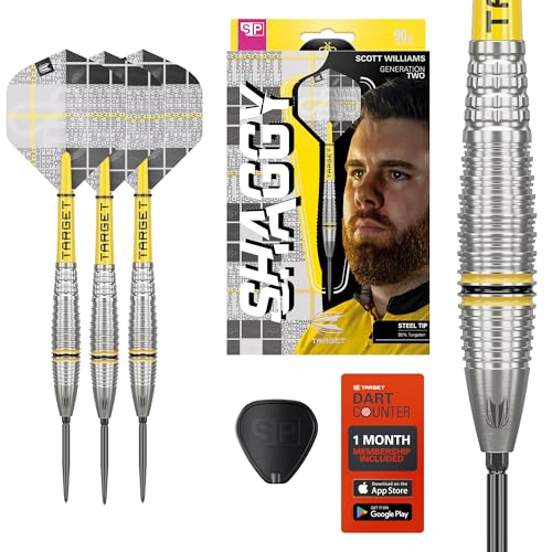 Target Darts Scott Williams Generation 2 Swiss Point Steel Tip Dart Set, 25G | Spieler-Edition G2 90% Tungsten Darts, Pro Ultra No.2 Flights, Pro Grip Tag Shafts & SP Tool Target Darts Scott Williams Generation 2 Swiss Point Steel Tip Dart Set, 25G | Spieler-Edition G2 90% Tungsten Darts, Pro Ultra No.2 Flights, Pro Grip Tag Shafts & SP Tool von Target Darts