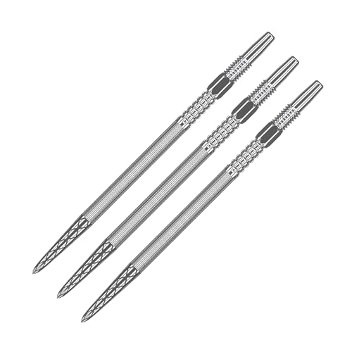 Target Darts Swiss Point DX Dart Points (3 Pack Set of Tips) 26mm, Silber - Change Dart Swiss Point, Profi Dart Zubehör, SP Dart Tip Removal von Target Darts