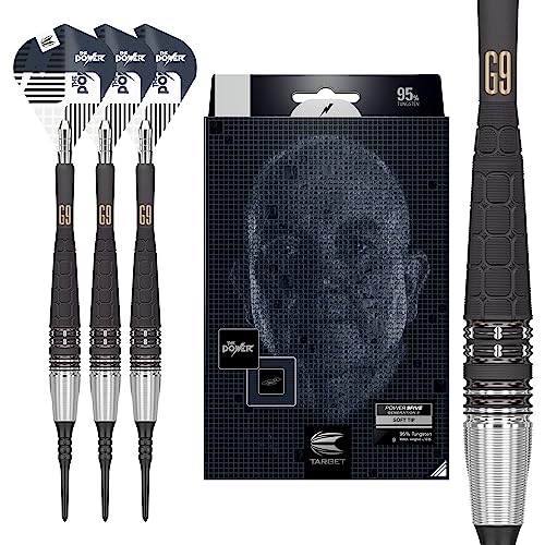 Phil Taylor Power 9-Five Gen 9 20G 95% Tungsten Soft Tip Darts Set von Target Darts