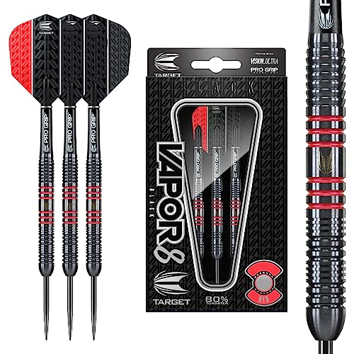 Target Darts Vapor 8 Schwarz Rotes 23G Steeldarts Dartpfeile-Set von Target Darts