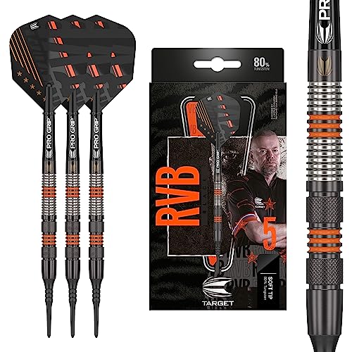 Target Darts Raymond Van Barneveld RVB 80 Black G2 18G 80% Tungsten Soft Tip Darts-Set Target Darts Raymond Van Barneveld RVB 80 Black G2 18G 80% Tungsten Soft Tip Darts-Set von Target Darts