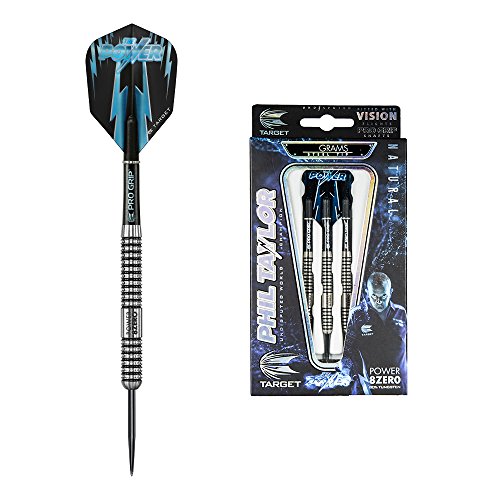 Target Darts Phil Taylor Power 8Zero Steel Tip Dartpfeile (24gr), natur 24g von Target Darts